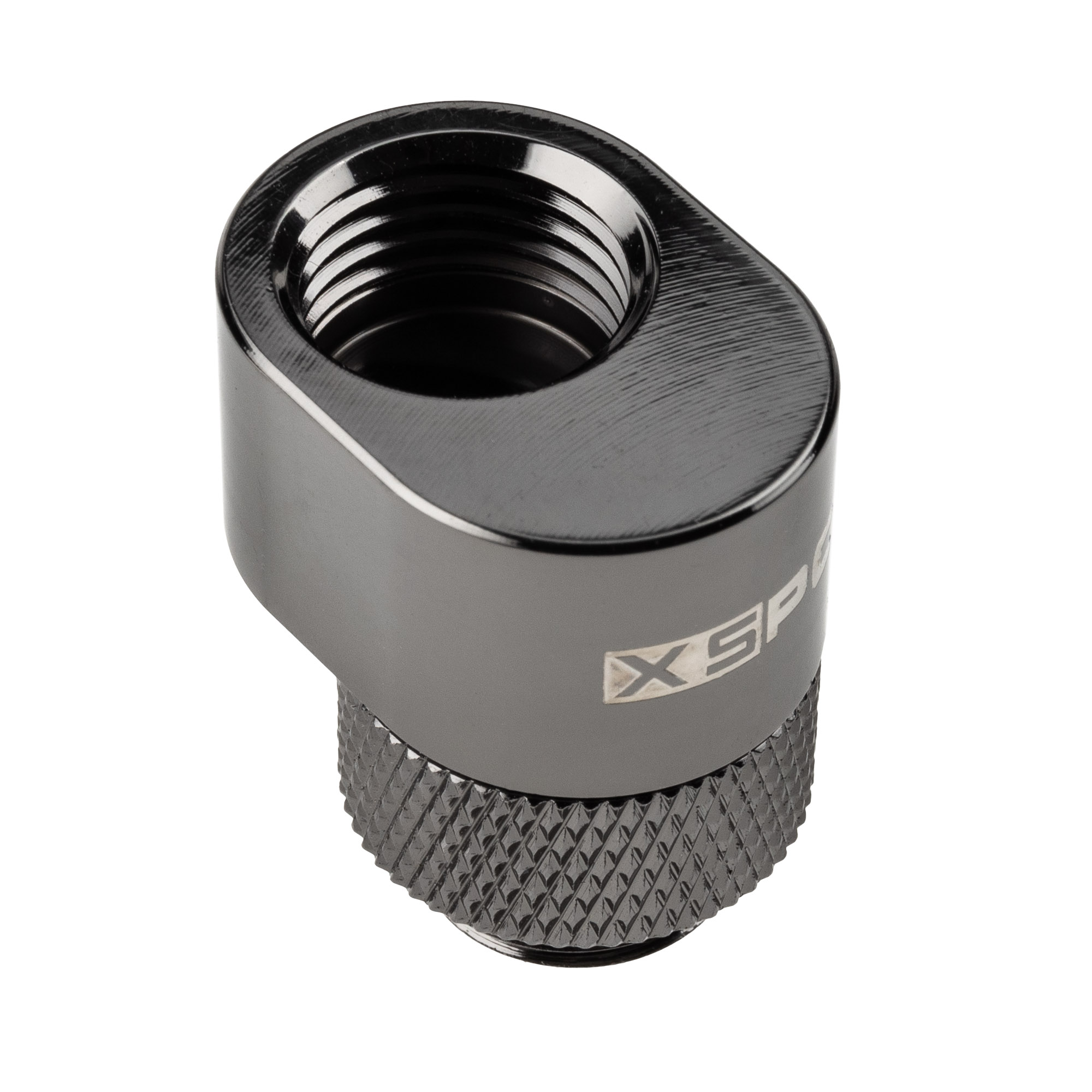 XSPC G1/4 Rotary 7mm Offset - Chrom-fekete (5060596651555)