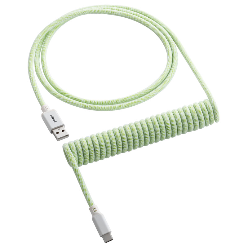 CableMod Classic tekercselt billentyűzet kábel USB-C zu USB Typ A, Lime Sorbet - 150cm(CM-CKCA-CW-LGW150LGW-R)
