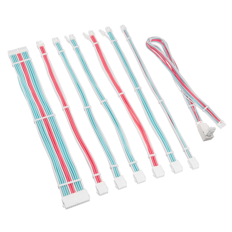 Kolink Core Pro Braided Cable Extension Kit 12V-2x6 Typ 1 - Brilliant White/Neon Blue/Pure Pink (COREPRO-EK-12VT1-BBP)
