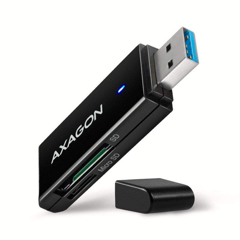 AXAGON CRE-S2N kártyaolvasó USB-A 3.2 Gen 1, SD, microSD - fekete (CRE-S2N)