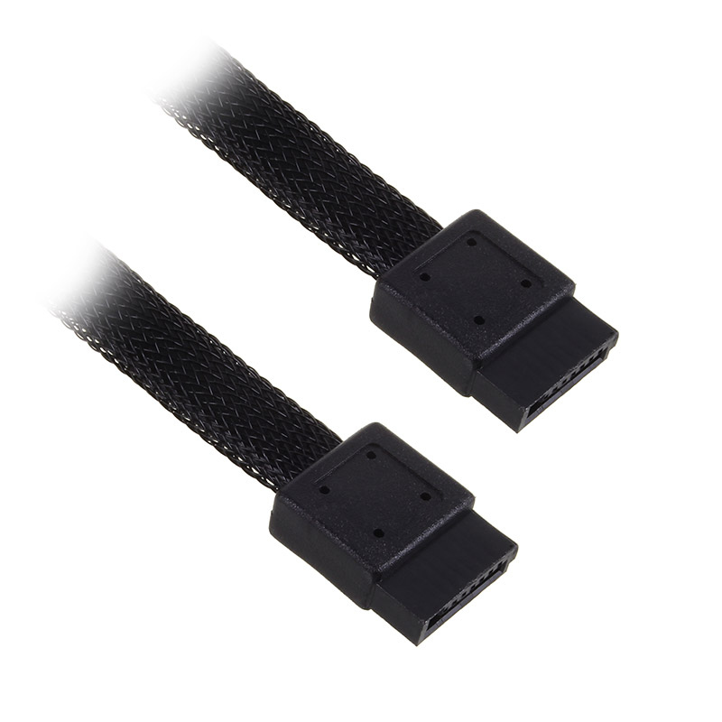 SilverStone SATA III Kabel 50cm - sleeved black(SST-CP07)