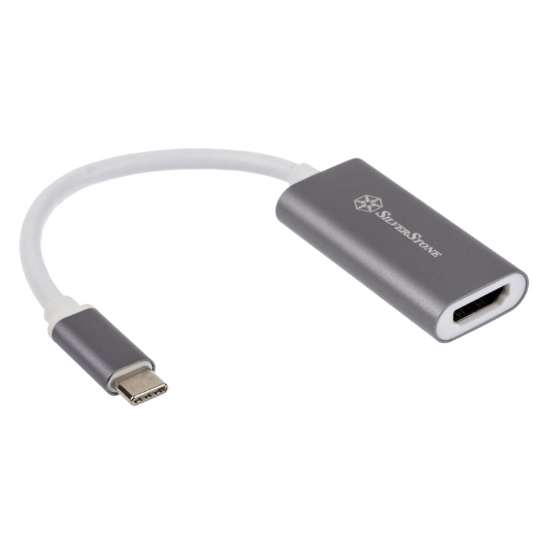 SilverStone SST-EP07C-E - USB 3.1 Type C HDMI V2.0b adapter - szürke (SST-EP07C-E)