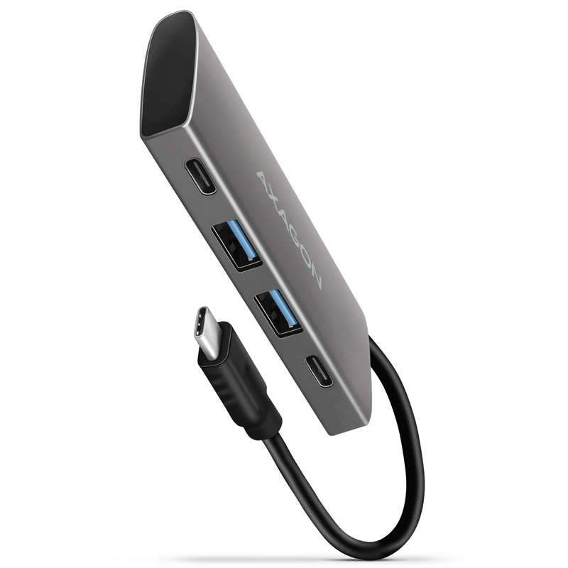 AXAGON HMC-4G2 Multiport-Hub, USB 3.1, HDMI, Gbit-LAN, 2x USB-A, 2x USB-C (HMC-4G2)