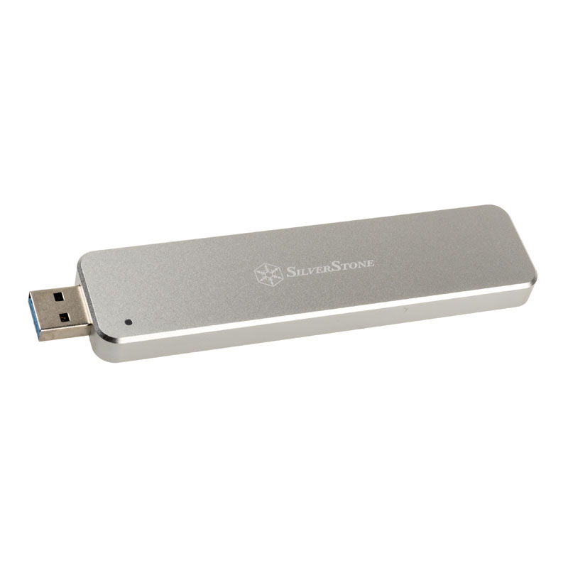 SilverStone SST-MS09S, M.2 SSD - USB-A 3.1 SSD ház, ezüst (SST-MS09S)