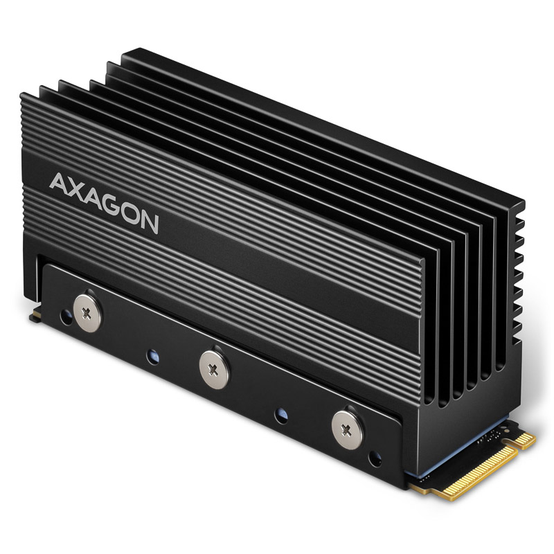 AXAGON CLR-M2XT M.2 SSD passzív hűtő, alumínium - 2280 (CLR-M2XT)