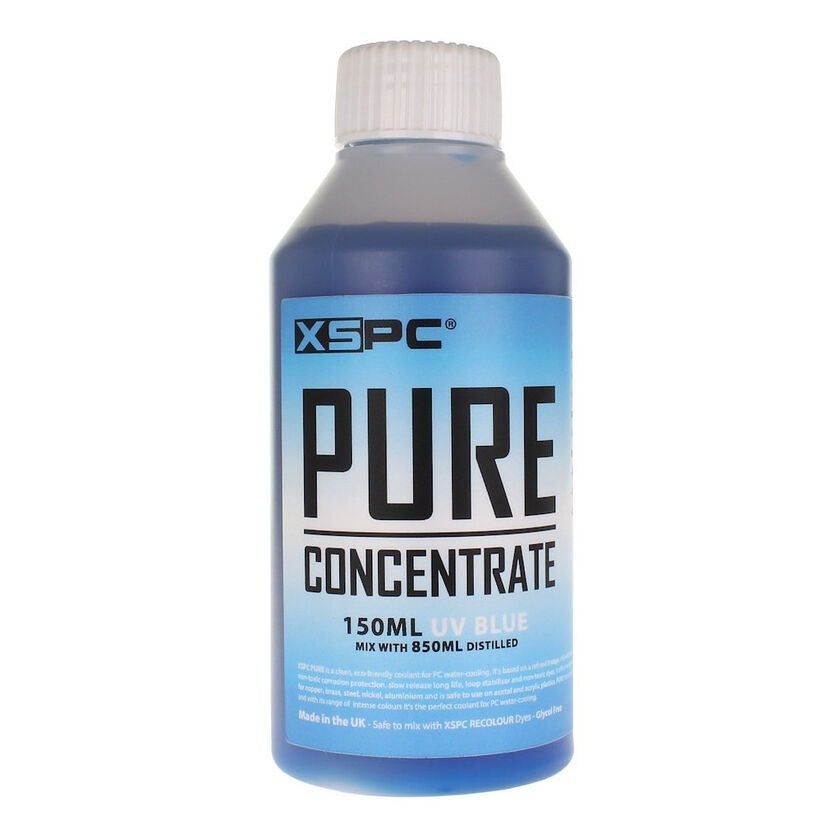 XSPC Pure hűtőfolyadék koncentrátum, 150 ml - kék, UV (5060596651692)