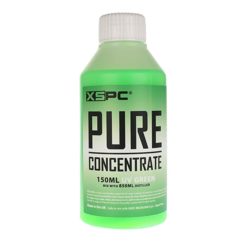 XSPC Pure hűtőfolyadék koncentrátum, 150 ml - zöld, UV (5060596651685)