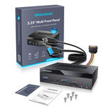Graugear multi előlap USB HUB-bal és kártyaolvasóval (G-MP03-CR-AU)