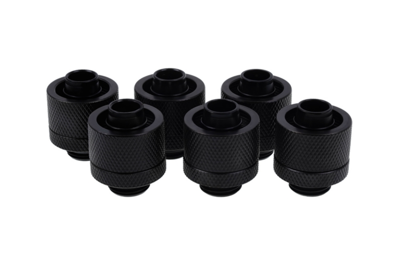 Alphacool Eiszapfen  16 / 10mm szorítógyűrűs csatlakozó G1 / 4 - Deep Black (Sixpack) /17234/