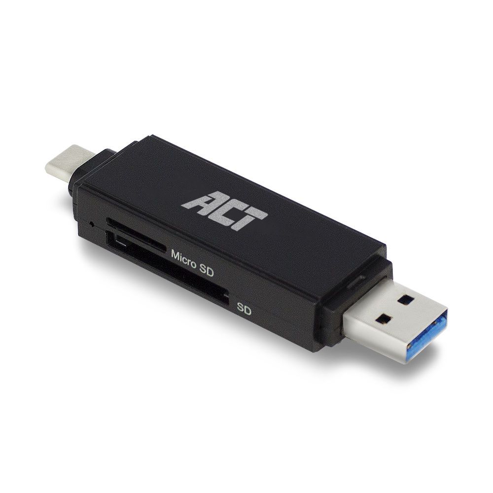 ACT AC6375 USB-C/USB-A Card Reader for SD/MicroSD (AC6375)