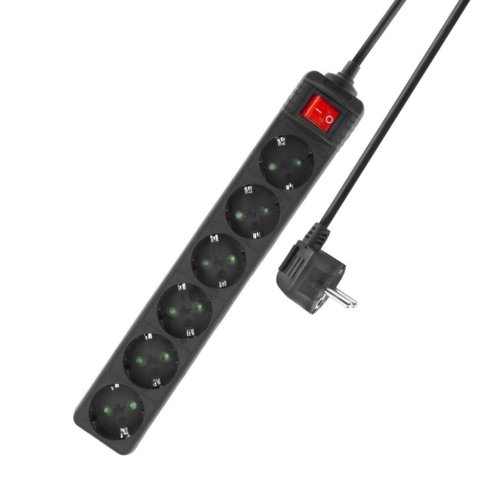 ACT Hálózati Elosztó 6DIN 3m Black (AC2460)
