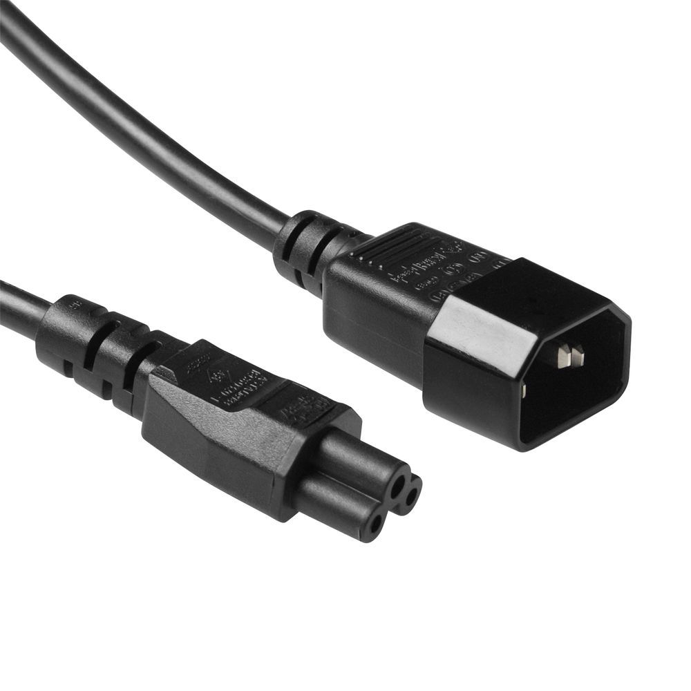 ACT Powercord C14 - C5 0,25m Black tápkábel (AK5252)
