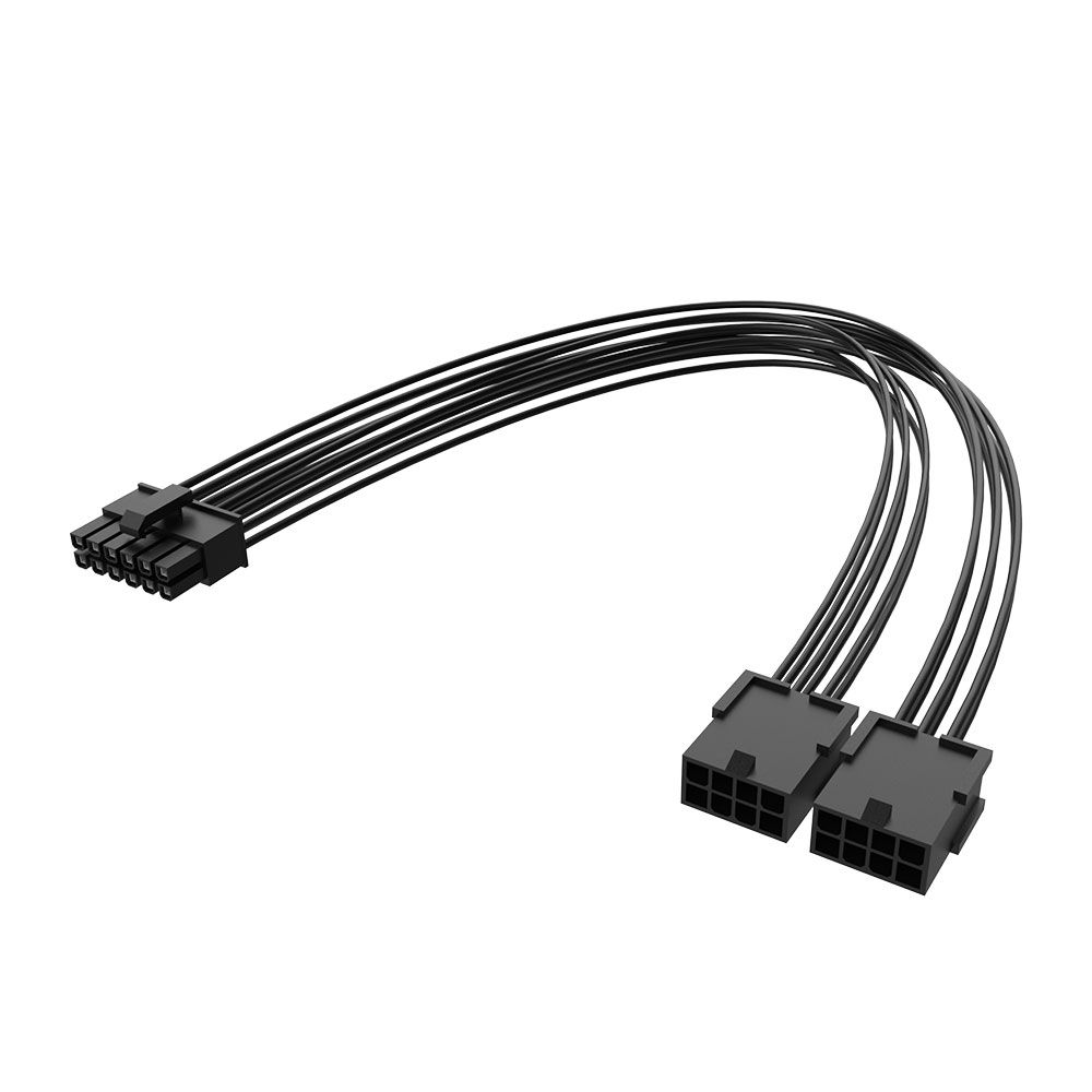 Akasa PCIe 12-Pin to Dual 8-Pin adapterkábel, 30 cm (AK-CBPW27-30BK)