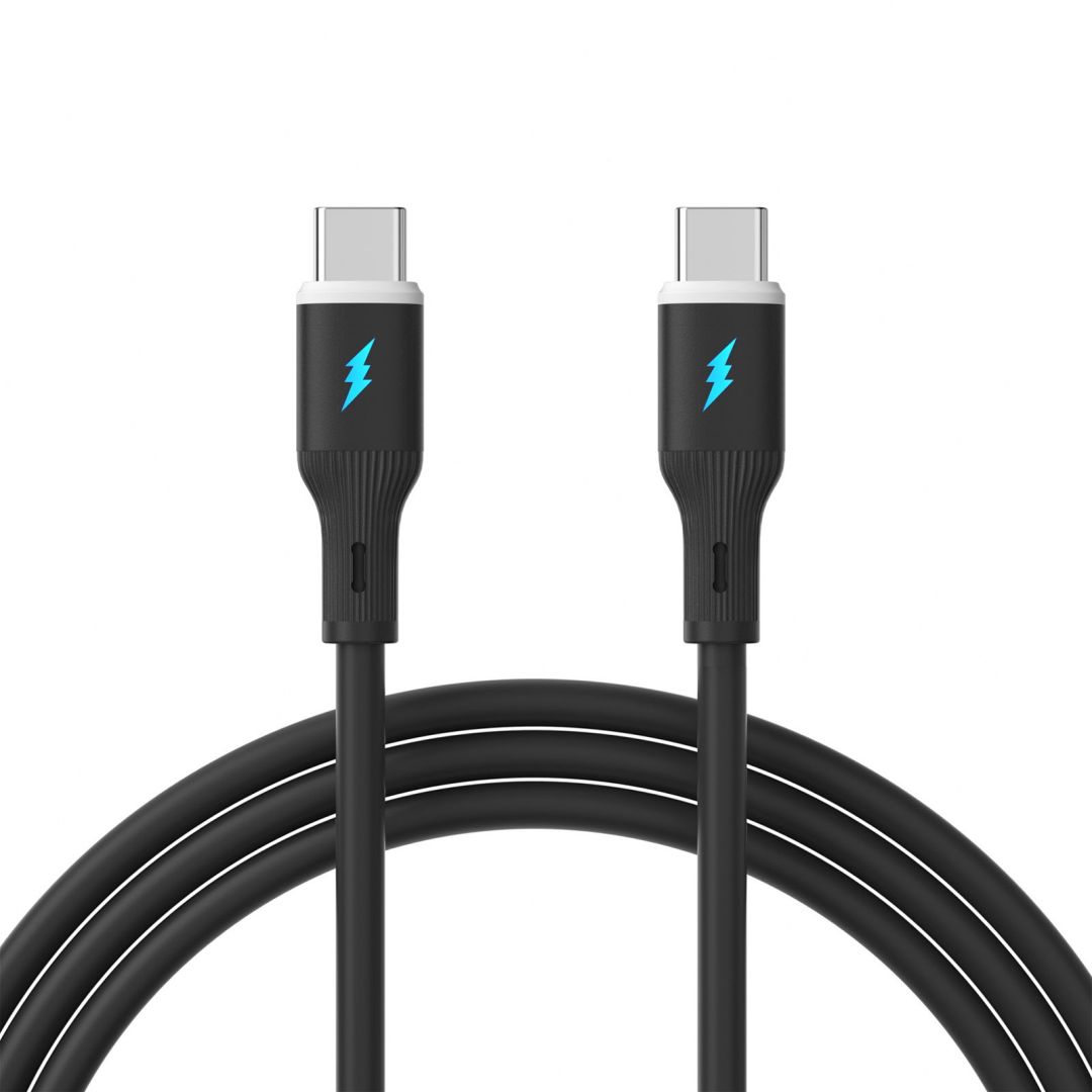 Akyga AK-USB-67 USB-C to USB-C 60W Cable 1m Black (AK-USB-67)