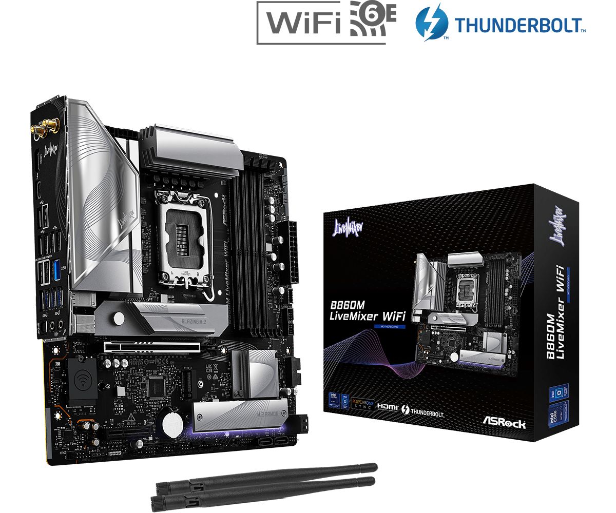 ASRock B860M LIVEMIXER WIFI (90-MXBRT0-A0UAYZ)