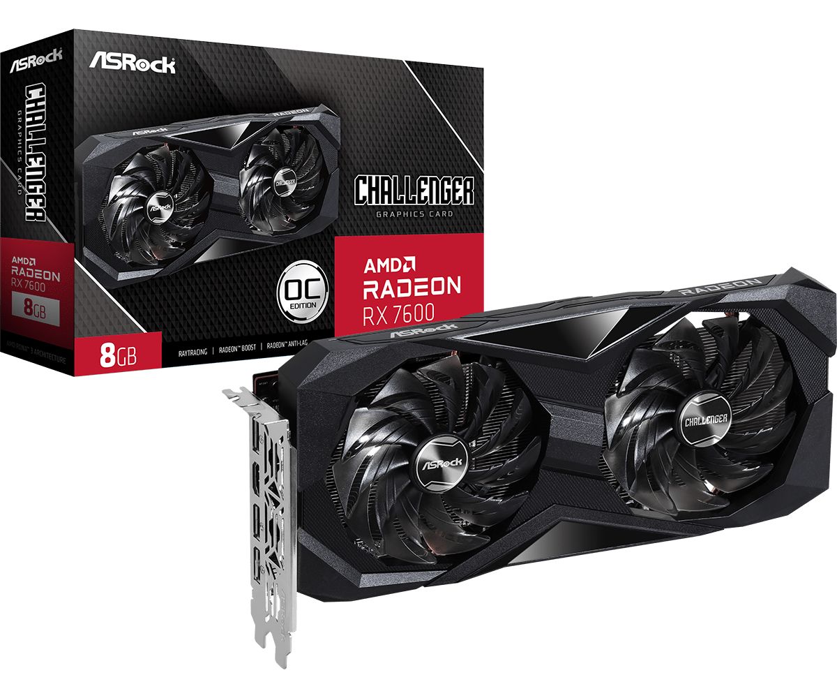 ASRock Radeon RX 7600 Challenger 8GB OC (RX 7600 CL 8GO)