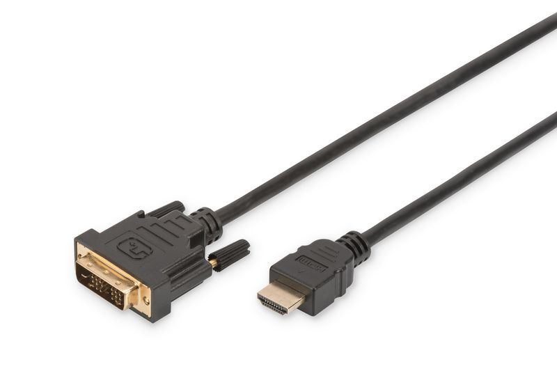 Assmann HDMI adapter cable type A-DVI-D (Single Link) (18+1) M/M 2m Black (AK-330300-020-S)