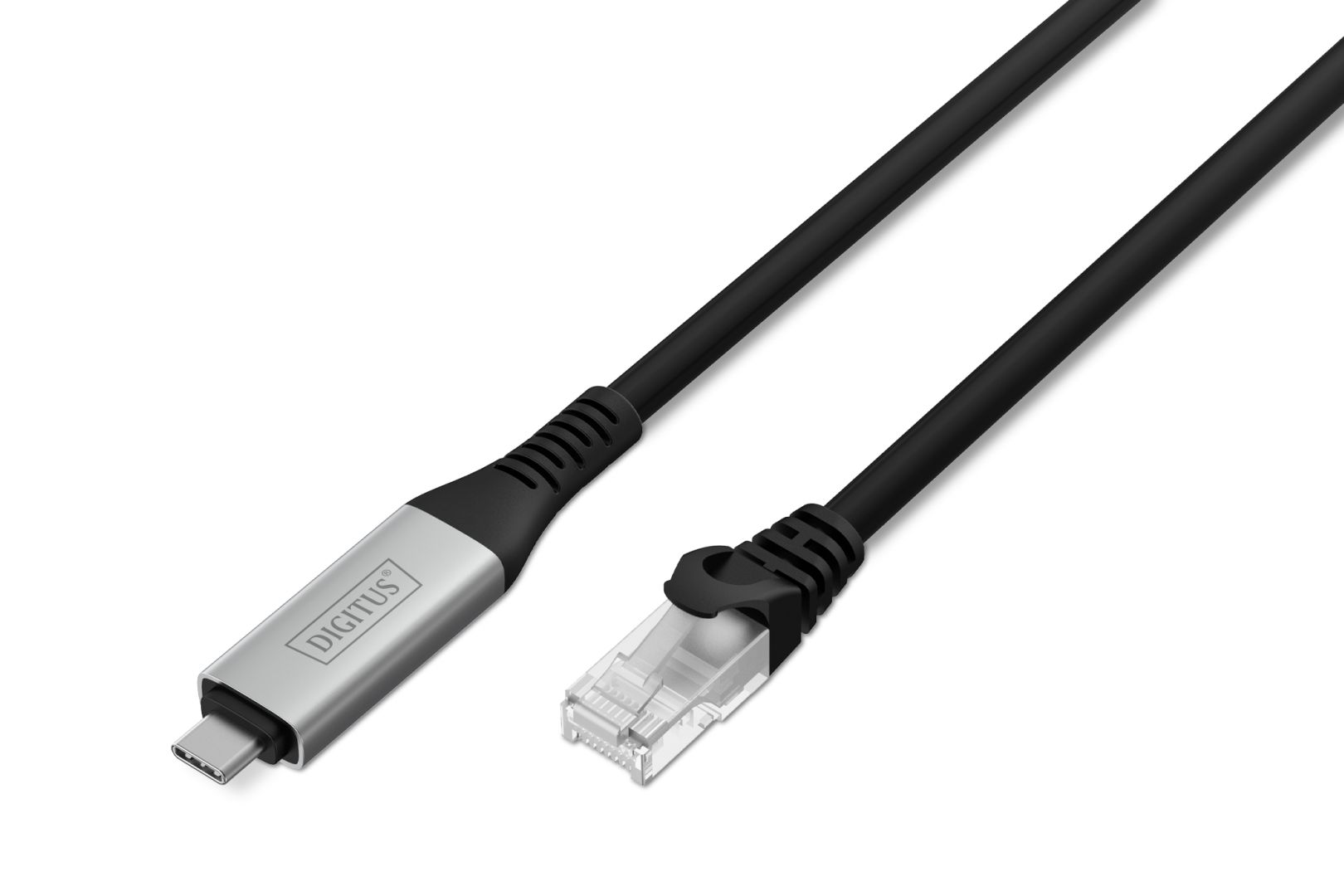 Assmann USB-C 3.2 Gen1 - RJ45 CAT6A S/FTP Ethernet cable 1Gbit/s,15m Black (AK-300601-150-S)