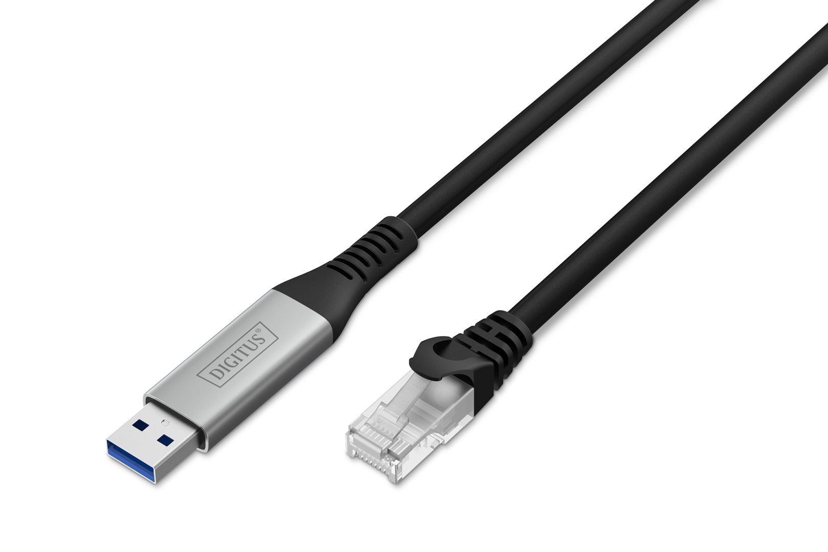 Assmann USB3.2 Gen1 - RJ45 CAT6A S/FTP Ethernet cable 1Gbit/s,15m Black (AK-300600-150-S)