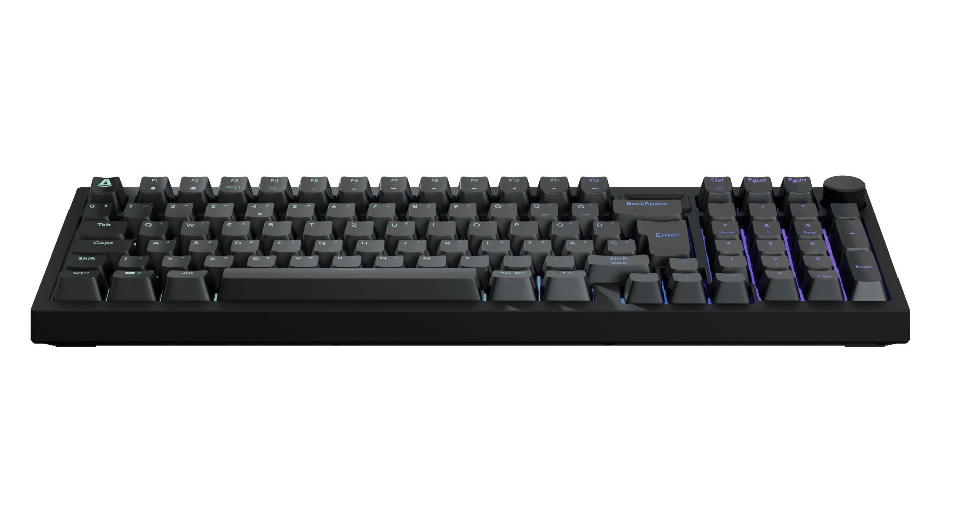 AVAX GM03 PRO 98% Gasket RGB tri-mode mechanikus billentyűzet, Gateron barna switch, magyar kiosztás (AVAX GM03B PRO)
