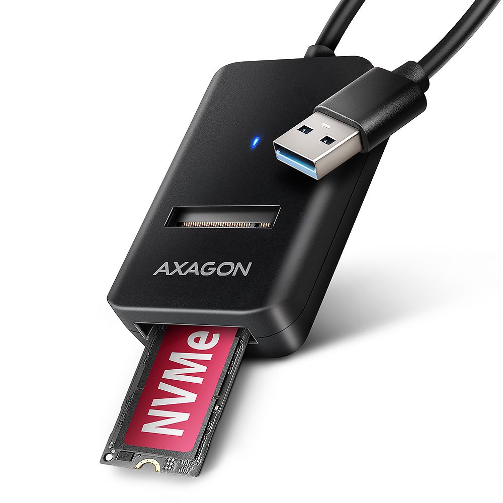 AXAGON ADM2-AM USB-A 10Gbps M.2 NVMe & SATA SSD Adapter (ADM2-AM)