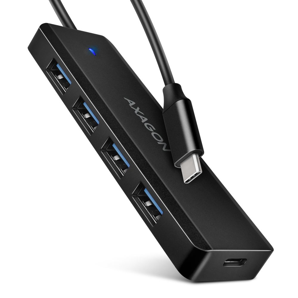 AXAGON HUE-C1C USB-C 5GBPS TRAVEL HUB Black (HUE-C1C)