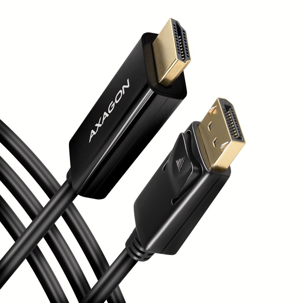 AXAGON RVD-HI14C2 DisplayPort-HDMI aktív kábel 4K@30Hz 1,8m Fekete (RVD-HI14C2)