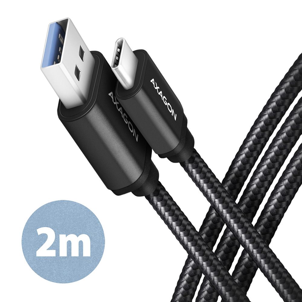 AXAGON BUCM3-AM20AB Speed USB-C > USB-A 3.2 Gen 1 kábel 2m fekete (BUCM3-AM20AB)
