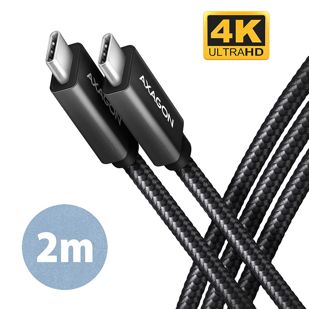 AXAGON BUCM32-CM20AB Speed+ USB-C > USB-C 3.2 Gen 2 kábel 2m fekete (BUCM32-CM20AB)