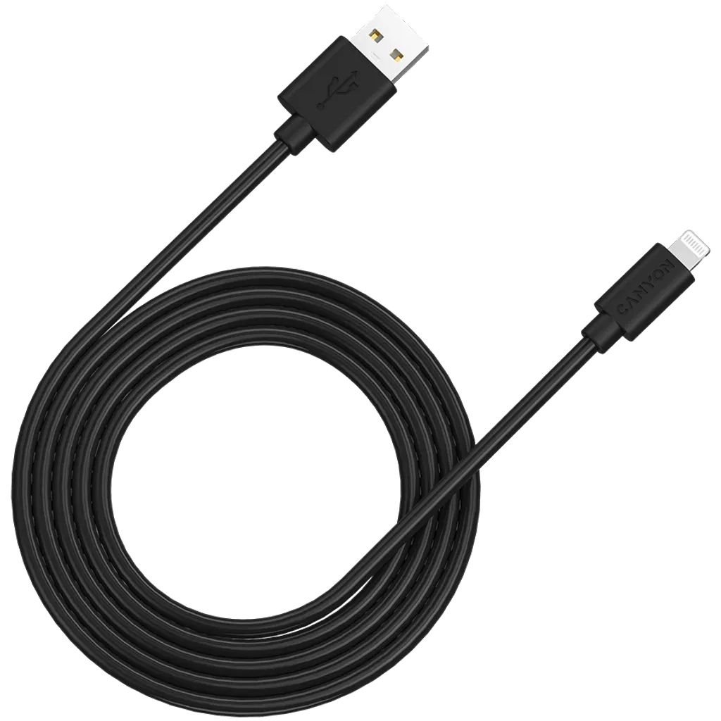 Canyon MFI-12 Charge & sync cable 2m Black (CNS-MFIC12B)