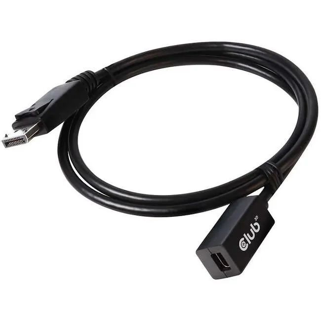 Club3D Mini DisplayPort 1.4 to DisplayPort Extension Cable 1m Black (CAC-1120)