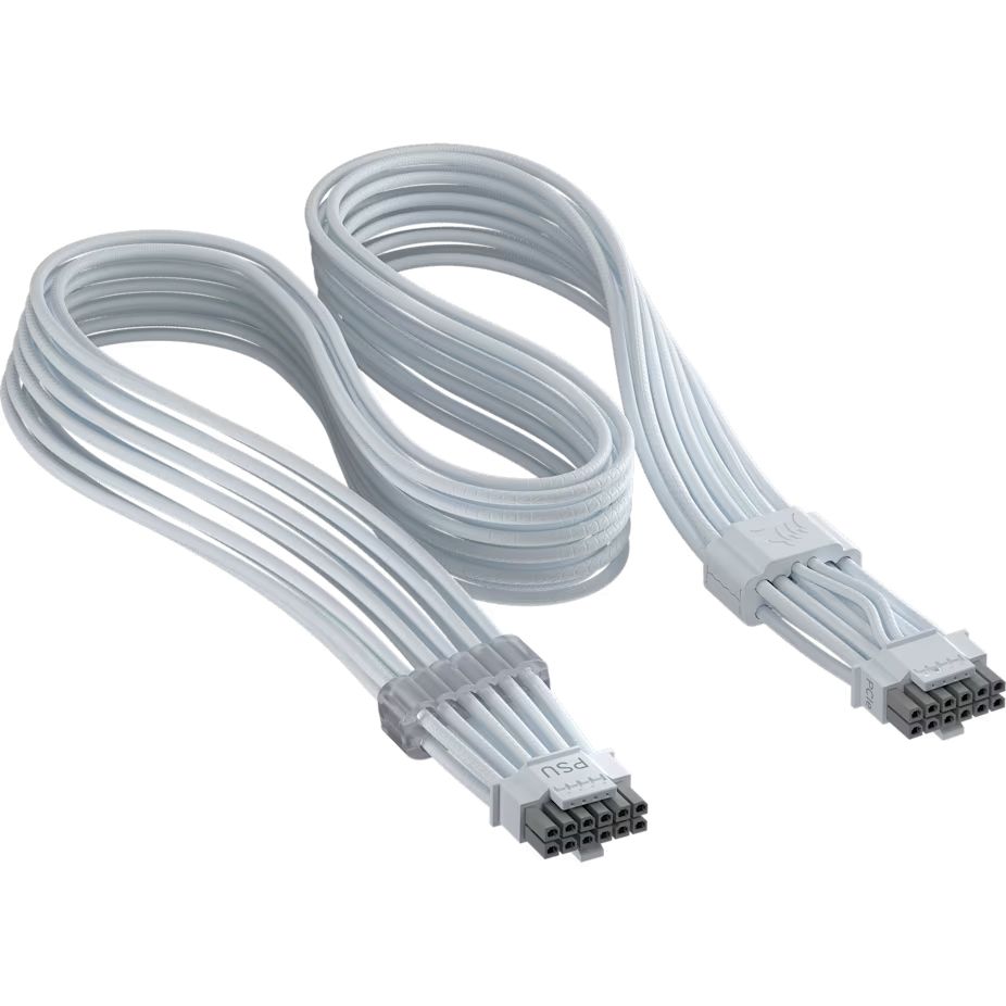 Corsair ThermalProtect PCIe 5.1 600 W 12V-2x6 videokártya-tápkábel, fehér, 65 cm (CP-8920473)