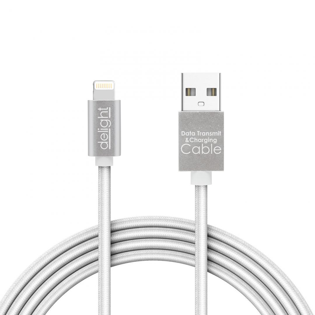 Delight iPhone Lightning Adatkábel LED 1m White (55442I-WH)