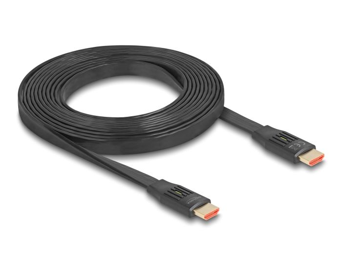 DeLock High Speed HDMI Flat Ribbon Cable 48Gbps 8K 60Hz 3m Black (81003)