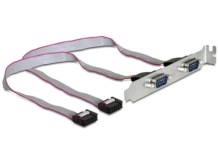 DeLock Slotbracket > 2x serial Pin layout: 1:1 (89083)