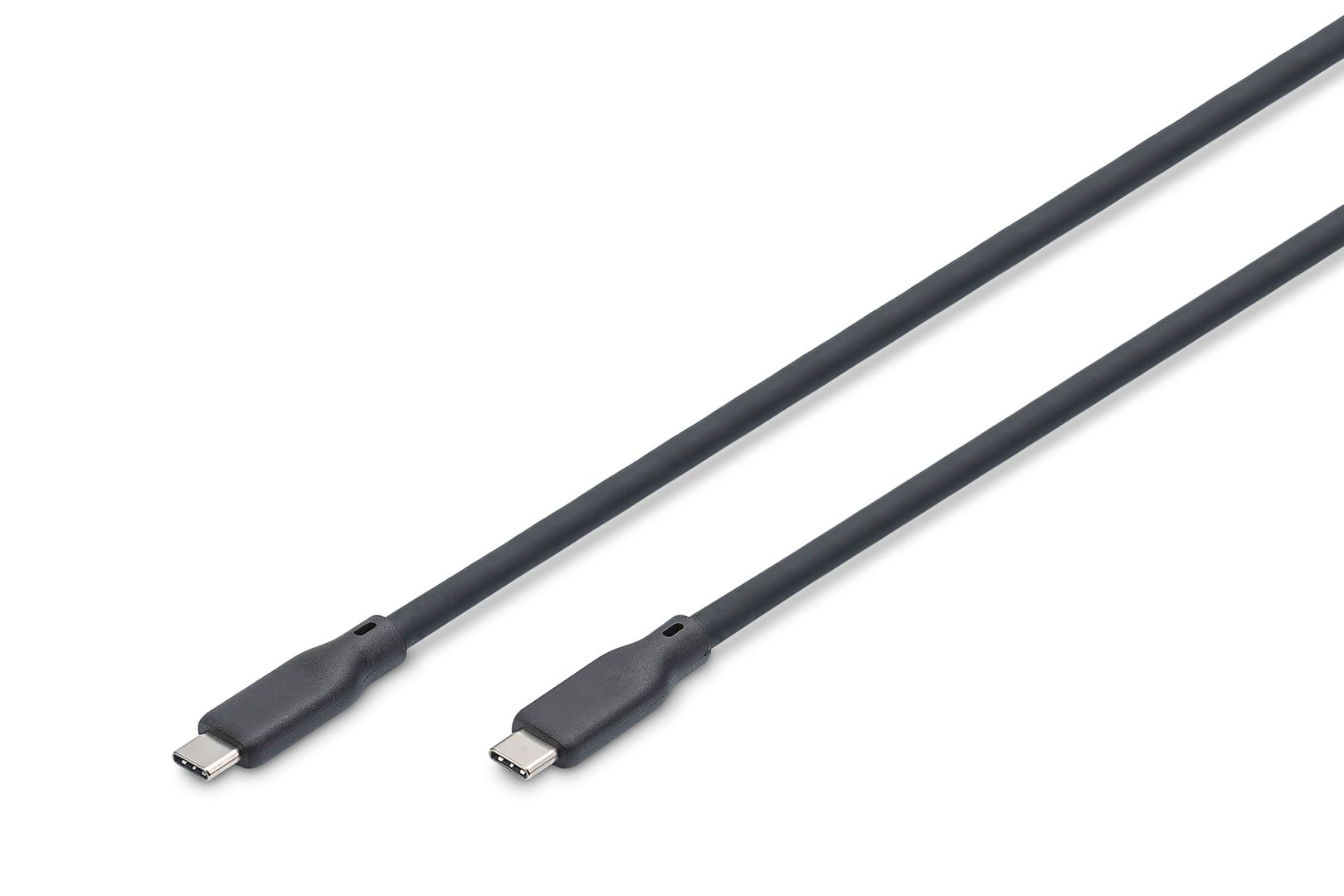 Digitus USB-C - USB-C szilikon adat- és töltőkábel 1m fekete (AK-300350-010-S)