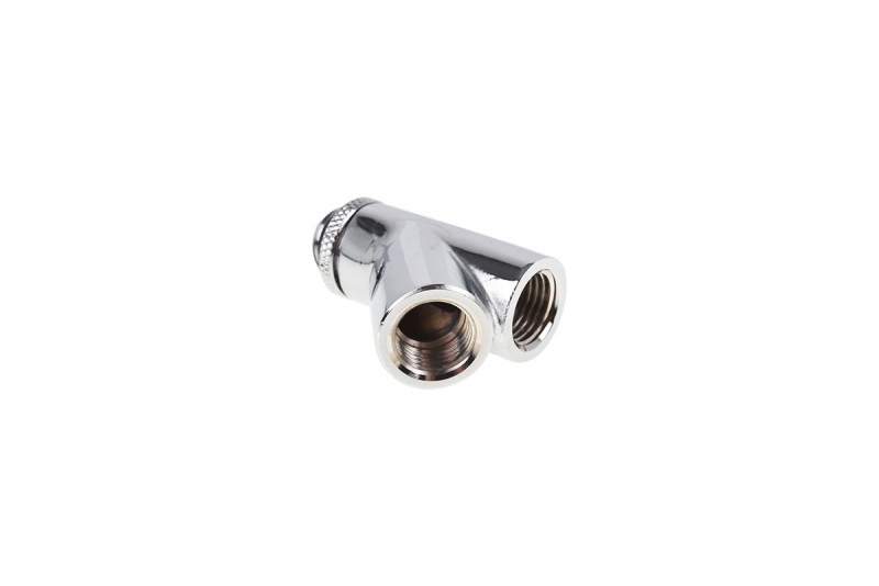 Alphacool Eiszapfen  Y csatlakozó 45 °- G1 /4 forgatható  2x belső 1x külső menettel - Chrome /17400/