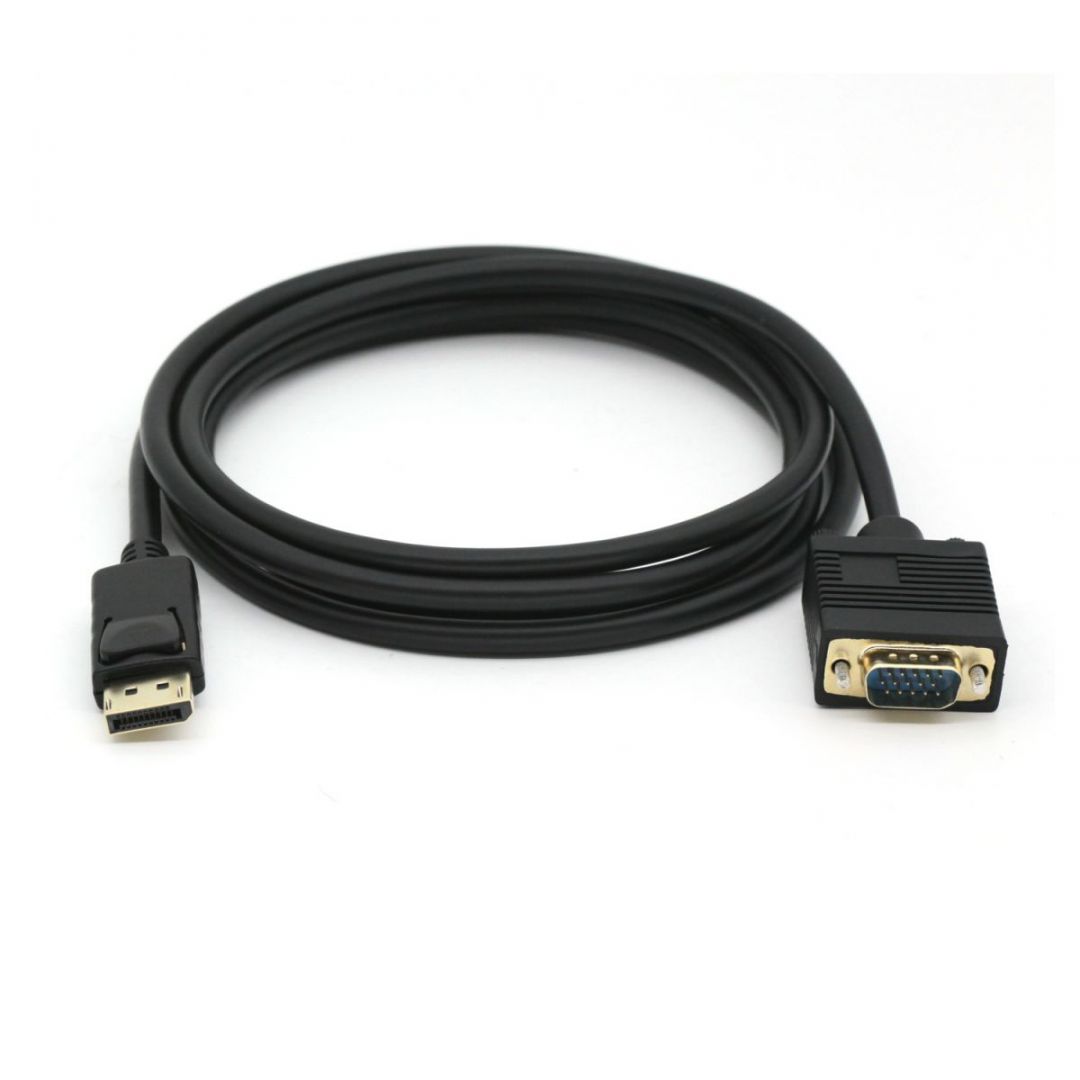 EQuip DisplayPort to VGA cable 2m Black (119338)