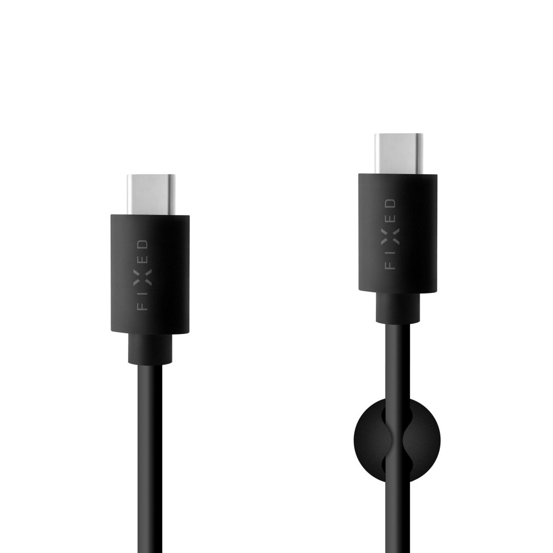 FIXED hosszú USB-C/USB-C kábel, 2m, fekete (PO_FIXD-CC2M-BK)