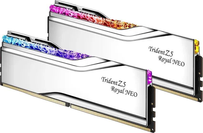 G.SKILL 32GB DDR5 8000MHz Kit(2x16GB) Trident Z5 Royal Neo RGB Silver (F5-8000J3848H16GX2-TR5NS)