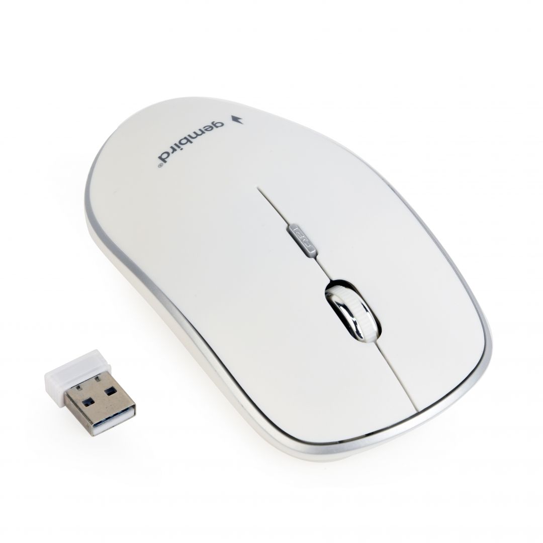 Gembird MUSW-4B-01-W wireless optical mouse White (MUSW-4B-01-W)