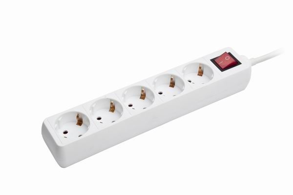 Gembird Power Cube surge protector 5 sockets 1,8m White (SPG4-C-6)
