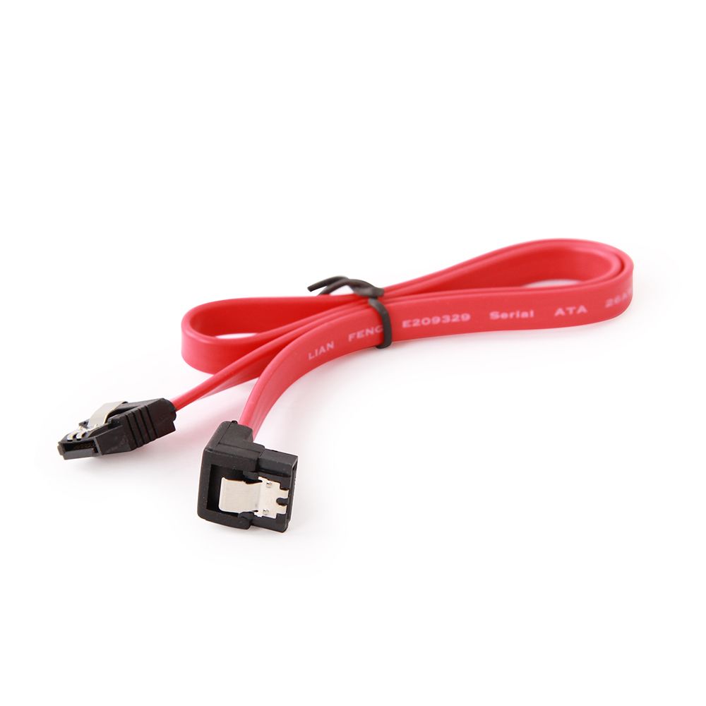 Gembird SATA3 50cm data cable with 90 degree bent connector metal clips (CC-SATAM-DATA90)