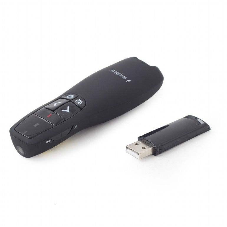 Gembird WP-L-12 Wireless Presenter Red Laser Black (WP-L-12)