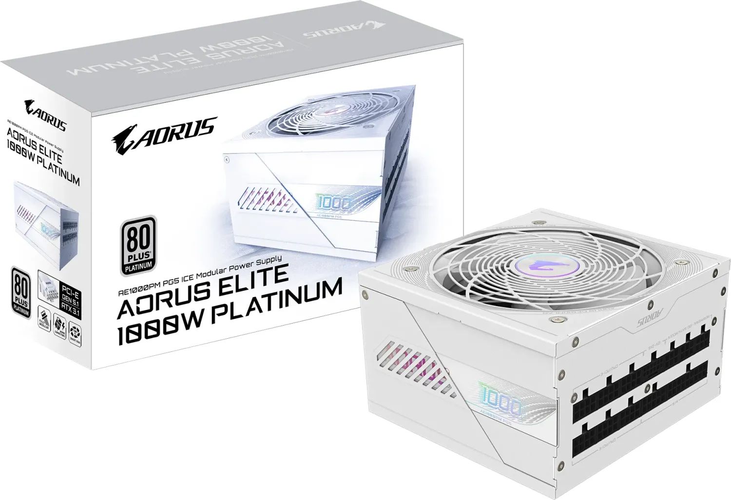 Gigabyte 1000W 80+ Platinum Aorus Elite ICE (GP-AE1000PM PG5 ICE)