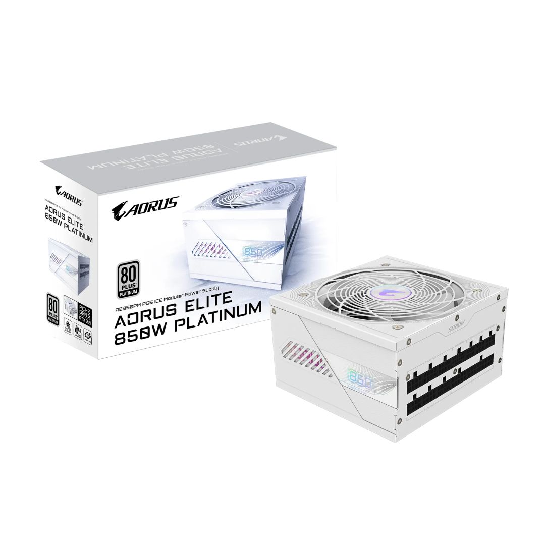 Gigabyte 850W 80+ Platinum Aorus Elite Ice (GP-AE850PM PG5 ICE)