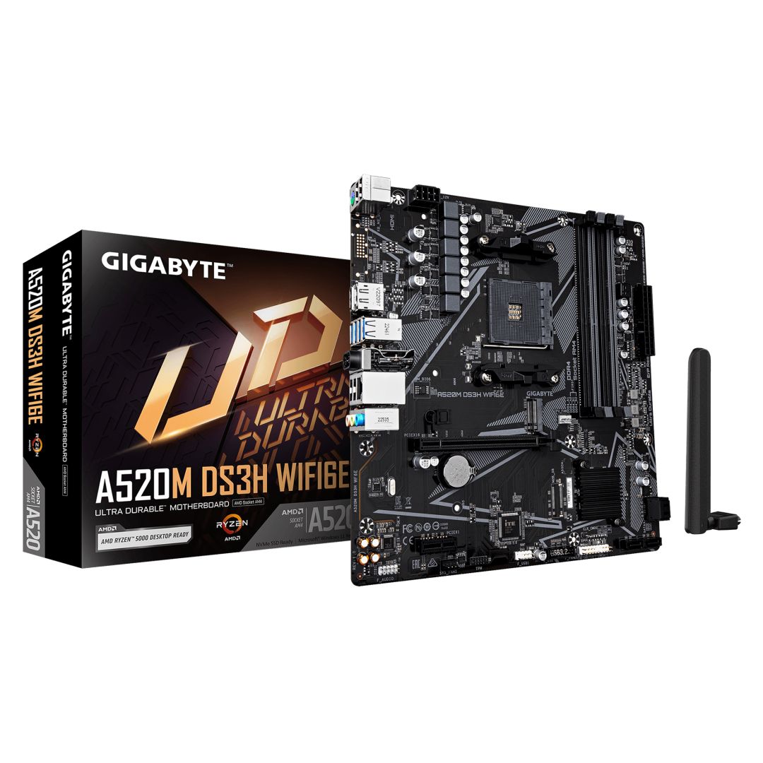 Gigabyte A520M DS3H WiFi6E µATX AM4 alaplap (A520M DS3H WF6E)