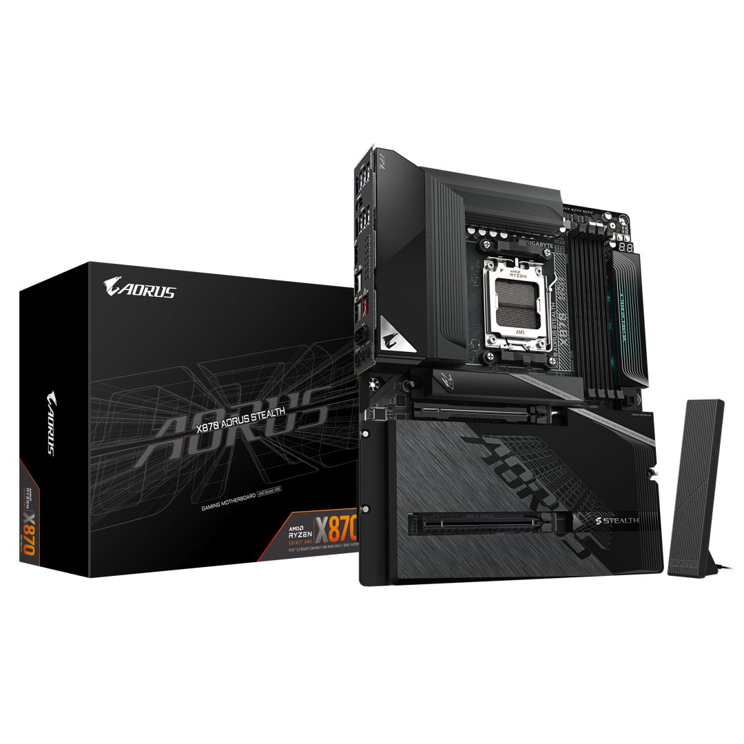 GIGABYTE X870 AORUS Stealth AMD AM5 ATX alaplap (X870 A STEALTH)
