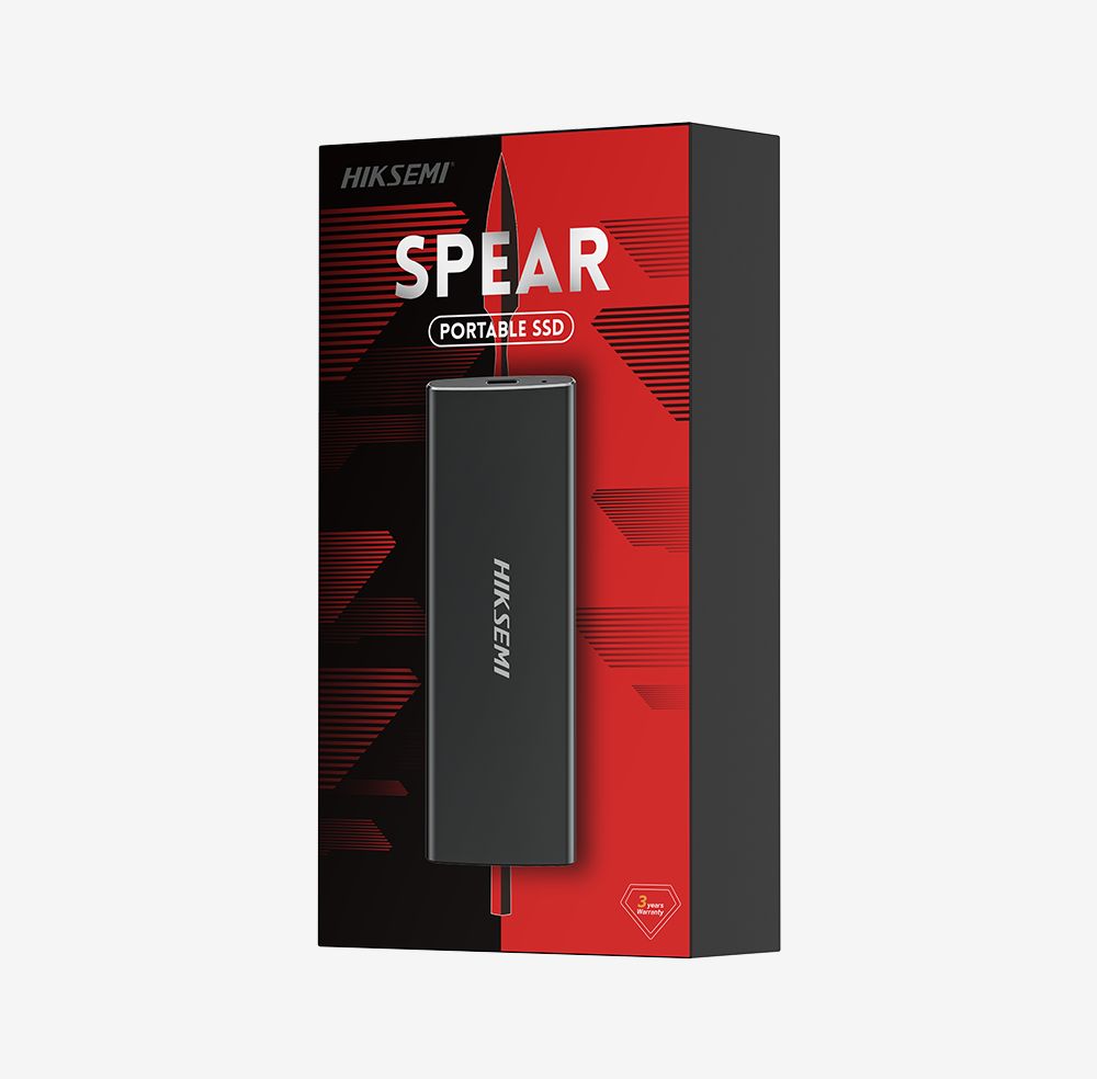 HikSEMI 256GB USB3.1 Type-C Spear T200N Black külső SSD (HS-ESSD-T200N 256G)