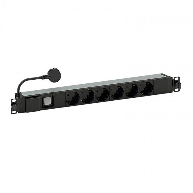 Legrand Hálózati Elosztó Kapcsolóval 6DIN 3m Black (646836)